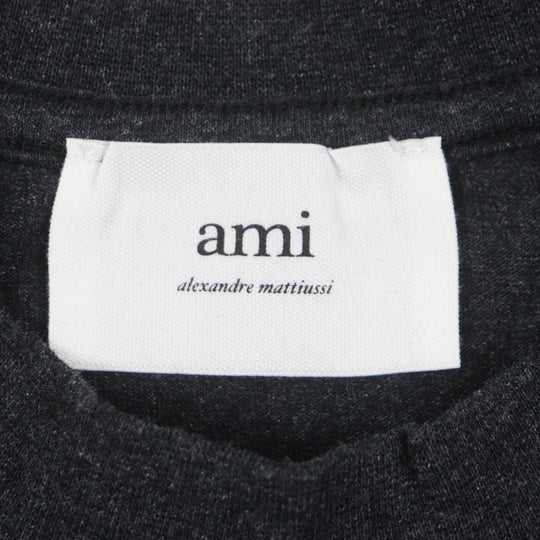 AMI Paris Short sleeve T-shirt UTS011.717 cotton Dark gray mens XS Used Authentic