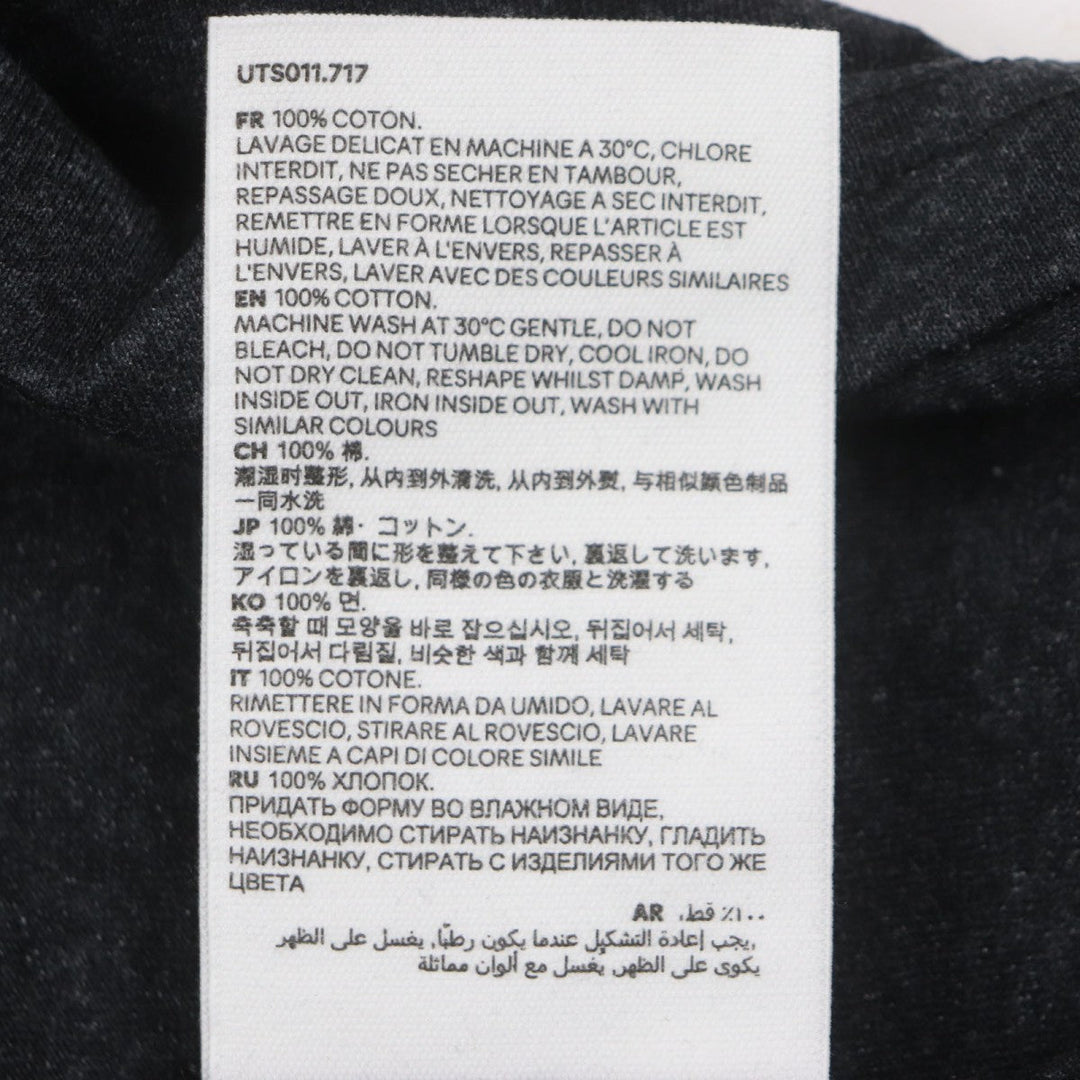 AMI Paris Short sleeve T-shirt UTS011.717 cotton Dark gray mens XS Used Authentic