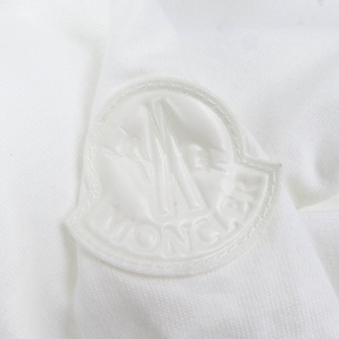 MONCLER Short sleeve T-shirt Main: 100% cotton white MAGLIA GIROCOLLO mens M Used Authentic