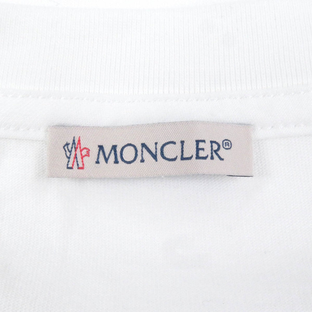 MONCLER Short sleeve T-shirt Main: 100% cotton white MAGLIA GIROCOLLO mens M Used Authentic