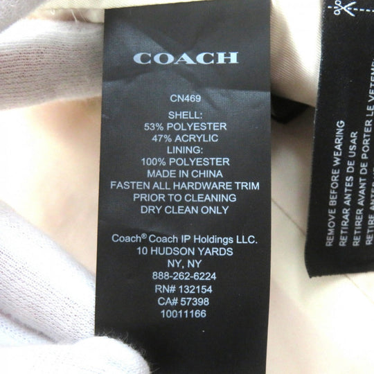 COACH Jacket CN469 Main: 53% polyester, Main: 47% acrylic, Lining: 100% polyester pink Heritage C Women S Used Authentic