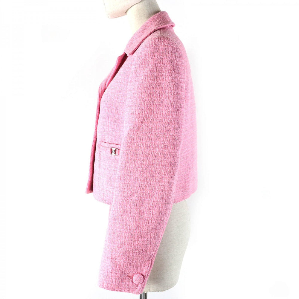 COACH Jacket CN469 Main: 53% polyester, Main: 47% acrylic, Lining: 100% polyester pink Heritage C Women S Used Authentic