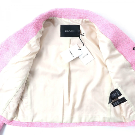 COACH Jacket CN469 Main: 53% polyester, Main: 47% acrylic, Lining: 100% polyester pink Heritage C Women S Used Authentic