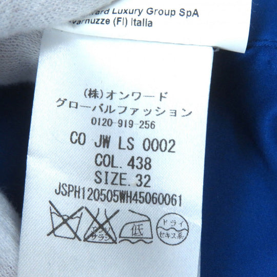 JIL SANDER coat JSPH120505 Main: 70% polyester, Main: 30% silk blue Women 32 Used Authentic