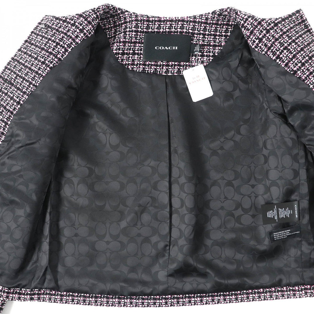 COACH No color jacket CO841 Main: 53% polyester, Main: 47% acrylic, Lining: 58% polyester, Lining: 42% rayon Black Pink White Women XS Used Authentic