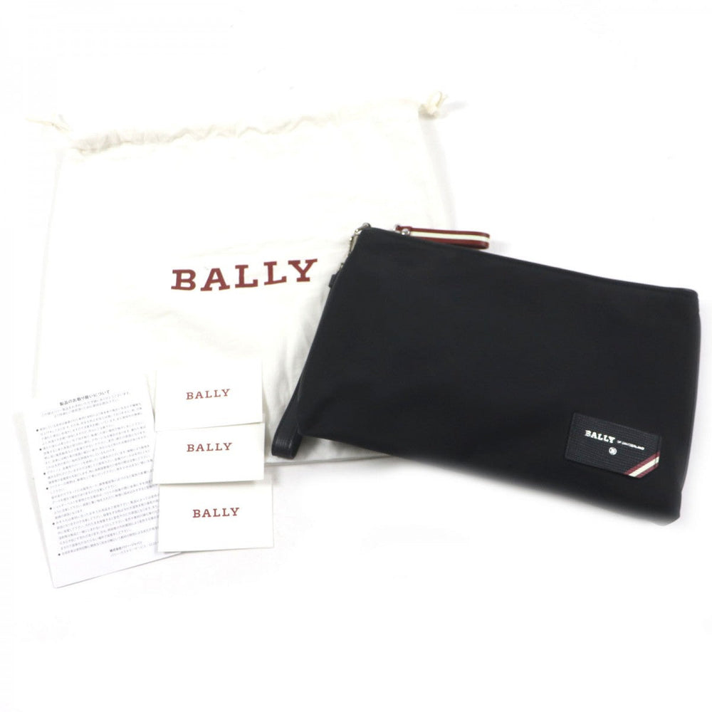 BALLY Clutch bag Nylon black FOSCO mens Used Authentic