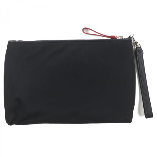 BALLY Clutch bag Nylon black FOSCO mens Used Authentic