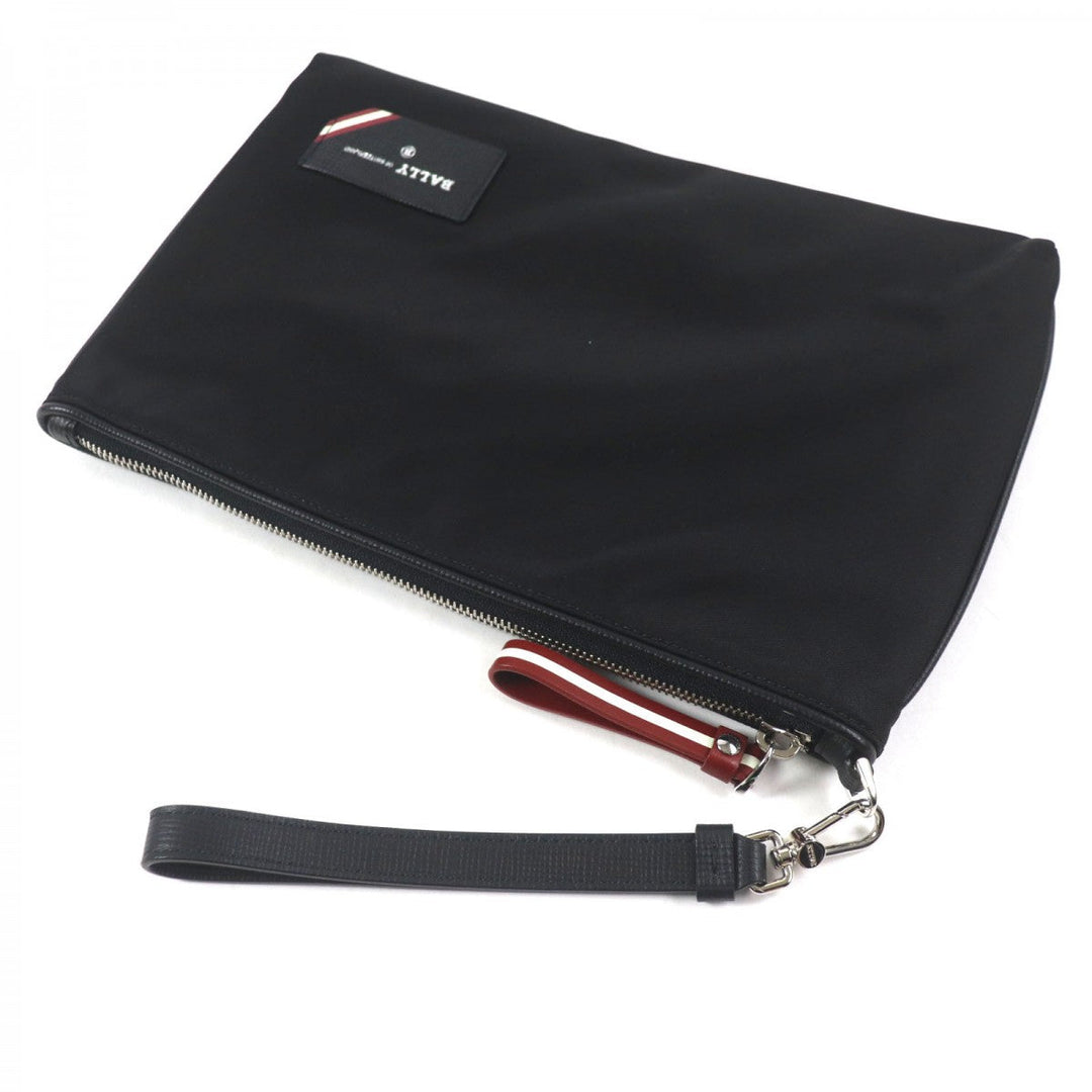 BALLY Clutch bag Nylon black FOSCO mens Used Authentic