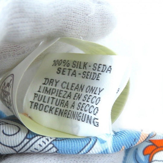 HERMES scarf 063900S silk multicolor Twilly SUR MON NUAGE my clouds