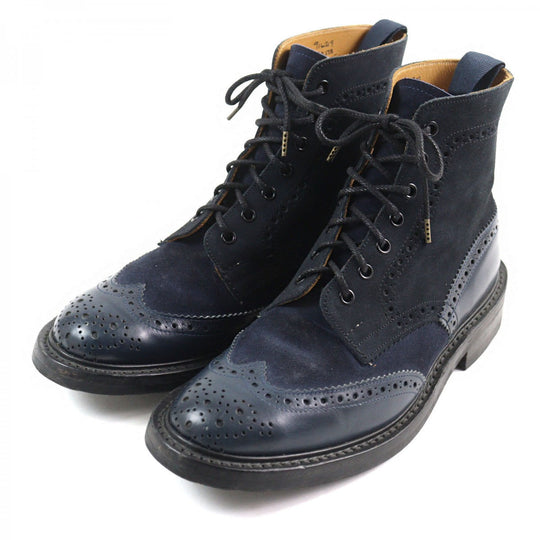 Tricker's boots M2508 leather Navy MALTON 8.5