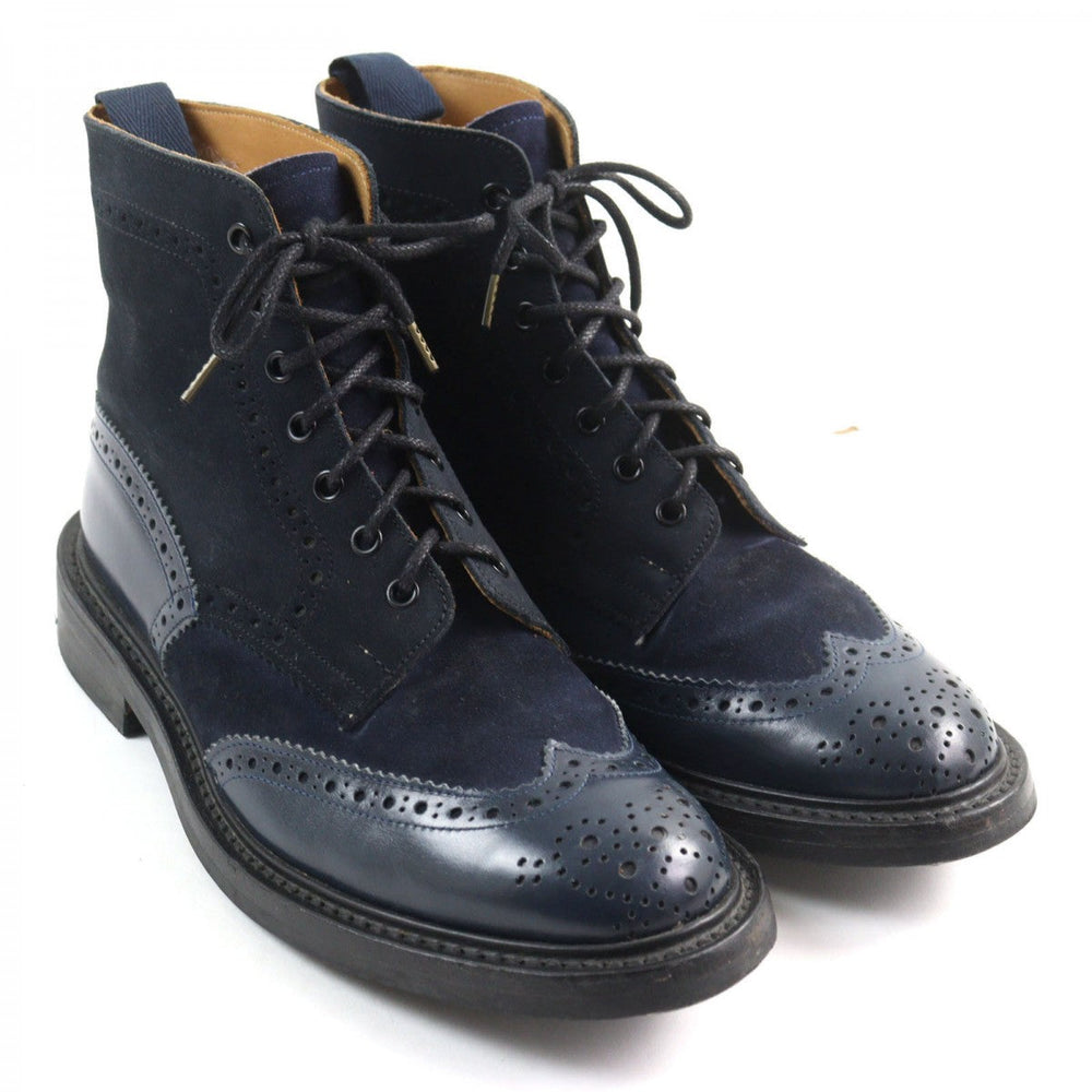 Tricker's boots M2508 leather Navy MALTON 8.5