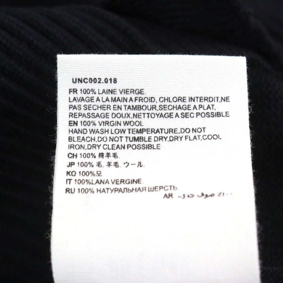 AMI Paris cardigan E21HJ128 virgin wool Black red mens(Unisex) L Used Authentic