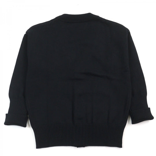 AMI Paris cardigan E21HJ128 virgin wool Black red mens(Unisex) L Used Authentic
