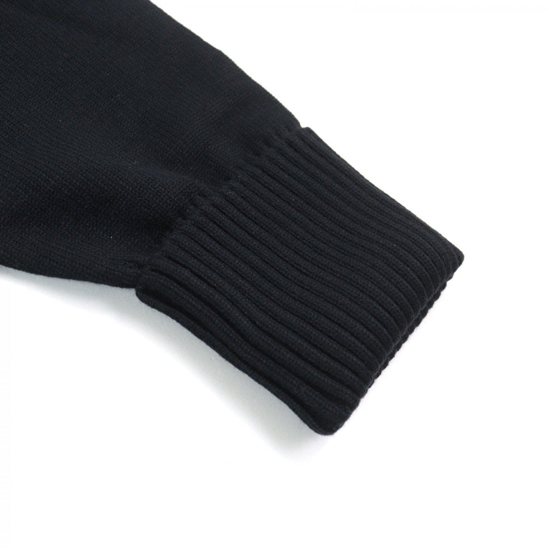 AMI Paris cardigan E21HJ128 virgin wool Black red mens(Unisex) L Used Authentic