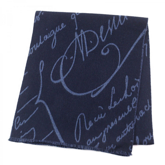Berluti Scarf Main: 100% wool Navy blue mens Used Authentic