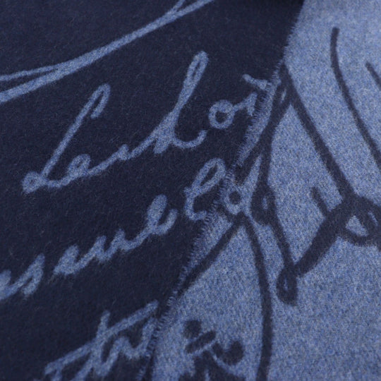 Berluti Scarf Main: 100% wool Navy blue mens Used Authentic