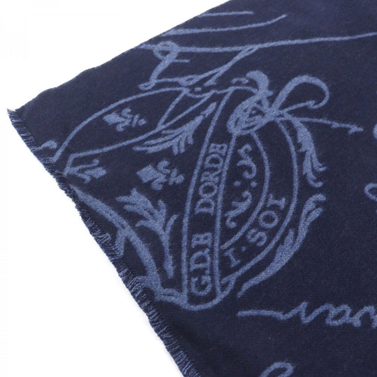 Berluti Scarf Main: 100% wool Navy blue mens Used Authentic