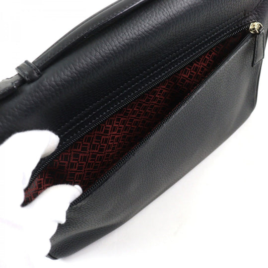 Dunhill Briefcase shrink leather black CONNAUGHT