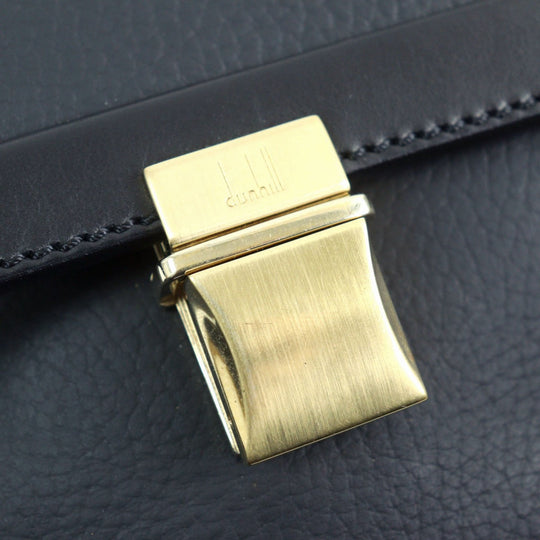 Dunhill Briefcase shrink leather black CONNAUGHT