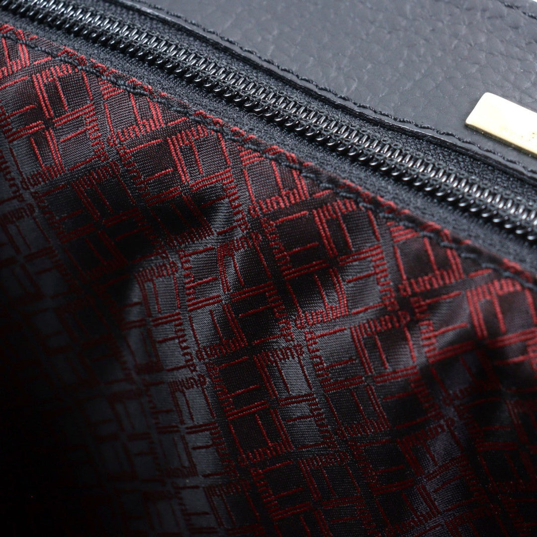 Dunhill Briefcase shrink leather black CONNAUGHT