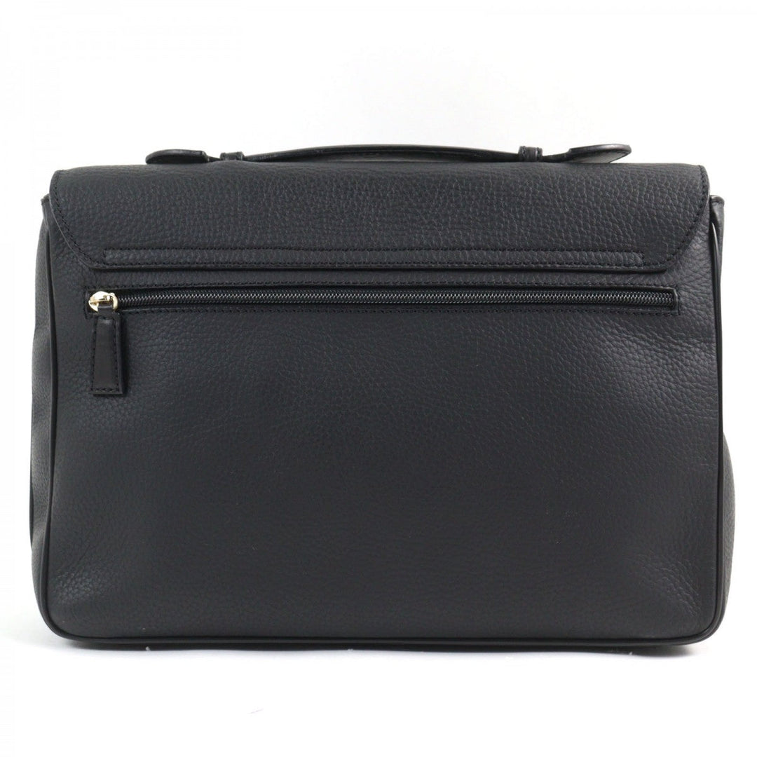 Dunhill Briefcase shrink leather black CONNAUGHT