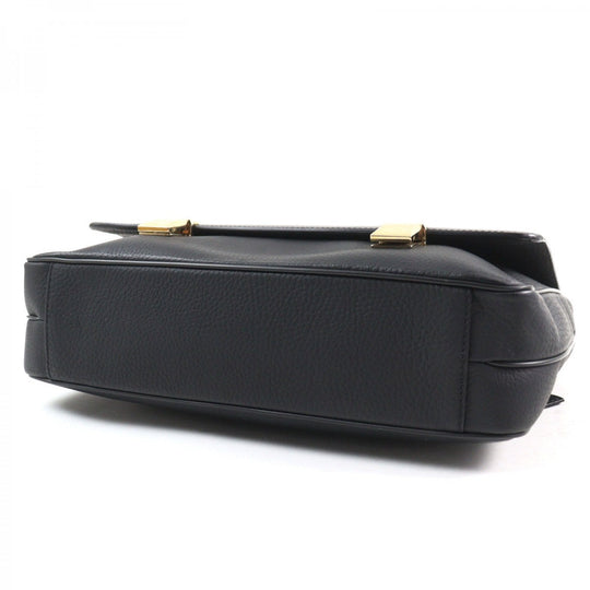 Dunhill Briefcase shrink leather black CONNAUGHT