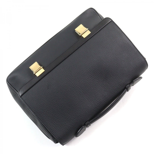 Dunhill Briefcase shrink leather black CONNAUGHT