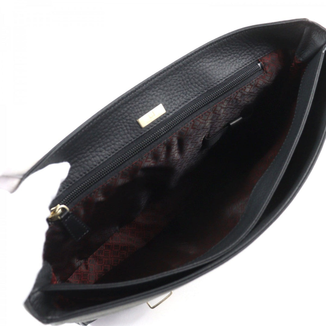 Dunhill Briefcase shrink leather black CONNAUGHT