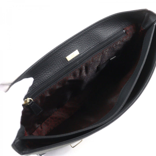 Dunhill Briefcase shrink leather black CONNAUGHT