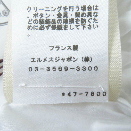HERMES Long sleeve shirt 4H0638DV cotton white 36