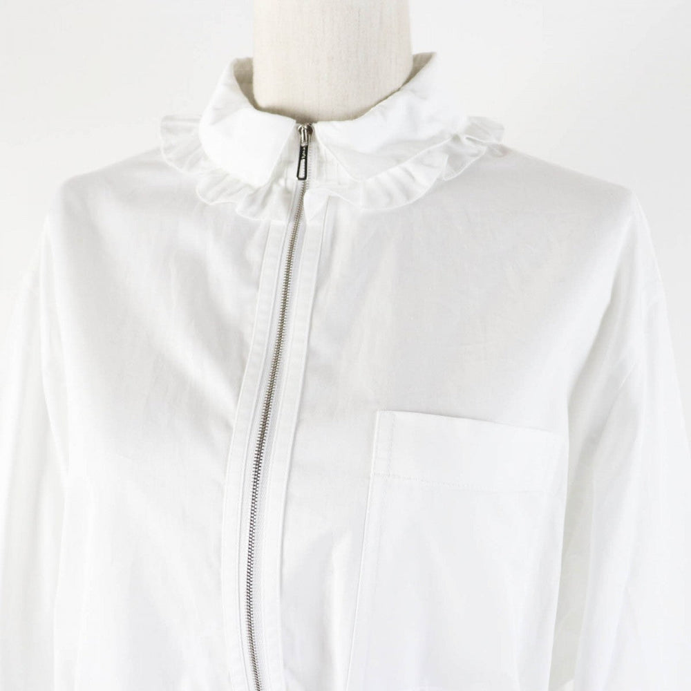HERMES Long sleeve shirt 4H0638DV cotton white 36
