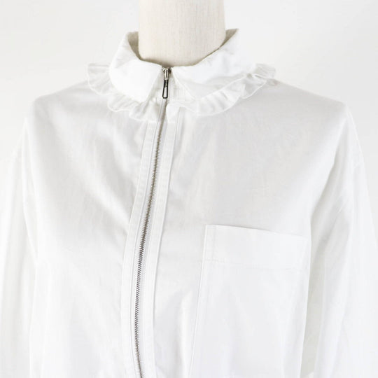 HERMES Long sleeve shirt 4H0638DV cotton white 36