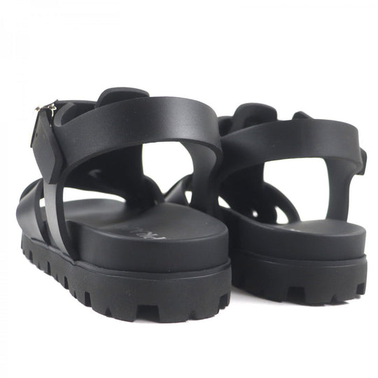 PRADA Sandals 2X3118 Main: Rubber black mens 6 Used Authentic