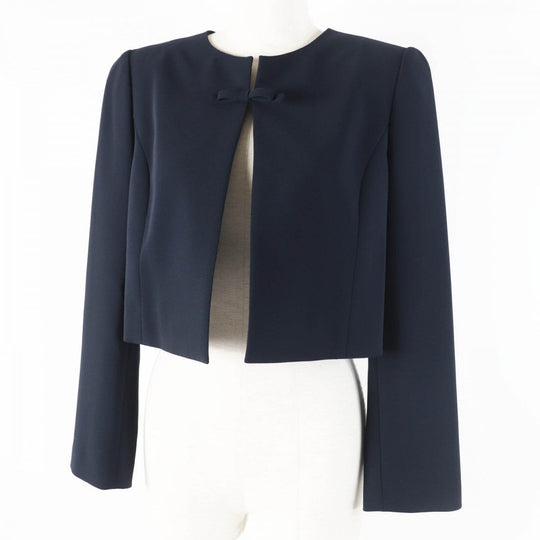 FOXEY NEW YORK No color jacket 42669 Outer: 90% polyester, Outer: 10% polyurethane, Lining: 100% polyester Dark navy LEVETE JACKET Women 40 Used Authentic