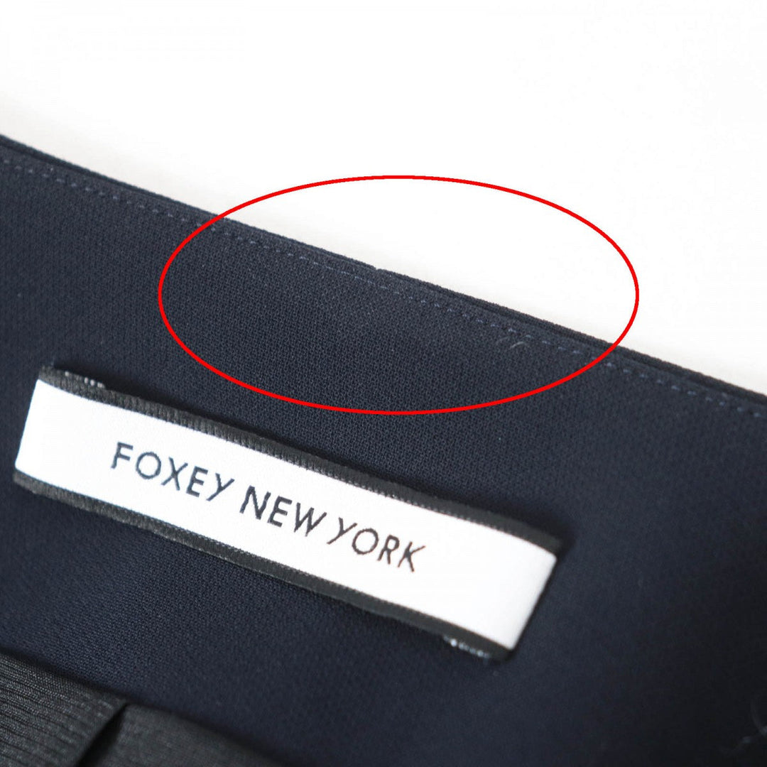 FOXEY NEW YORK No color jacket 42669 Outer: 90% polyester, Outer: 10% polyurethane, Lining: 100% polyester Dark navy LEVETE JACKET Women 40 Used Authentic