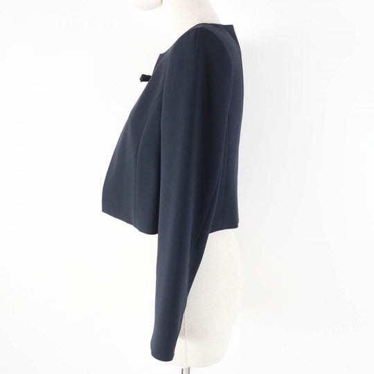 FOXEY NEW YORK No color jacket 42669 Outer: 90% polyester, Outer: 10% polyurethane, Lining: 100% polyester Dark navy LEVETE JACKET Women 40 Used Authentic