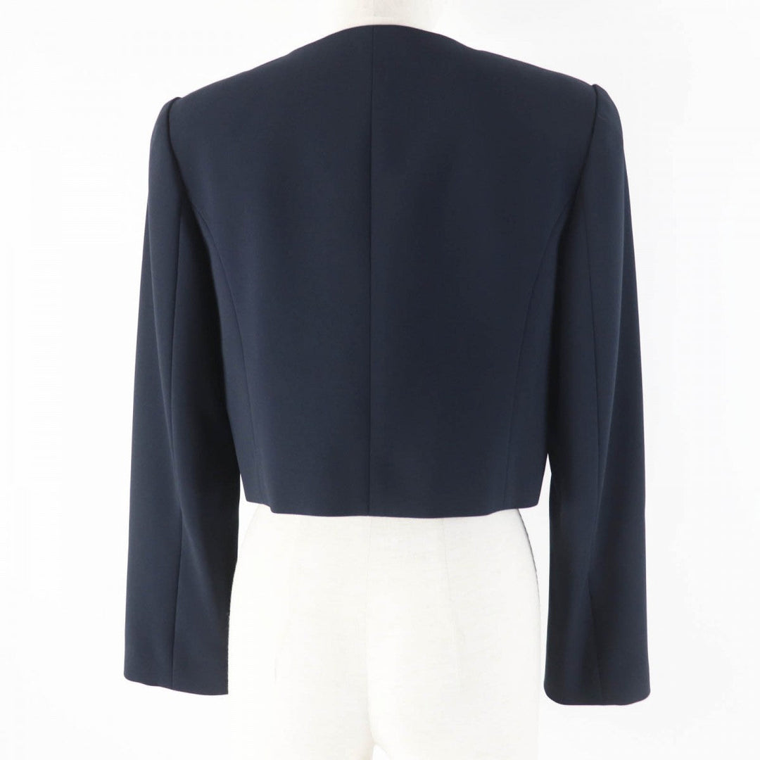 FOXEY NEW YORK No color jacket 42669 Outer: 90% polyester, Outer: 10% polyurethane, Lining: 100% polyester Dark navy LEVETE JACKET Women 40 Used Authentic