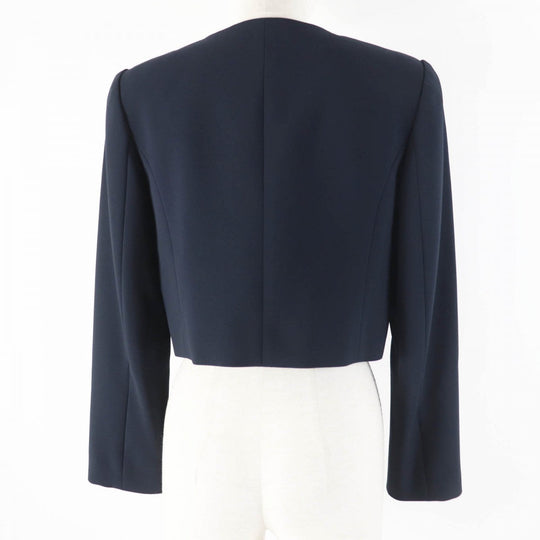 FOXEY NEW YORK No color jacket 42669 Outer: 90% polyester, Outer: 10% polyurethane, Lining: 100% polyester Dark navy LEVETE JACKET Women 40 Used Authentic