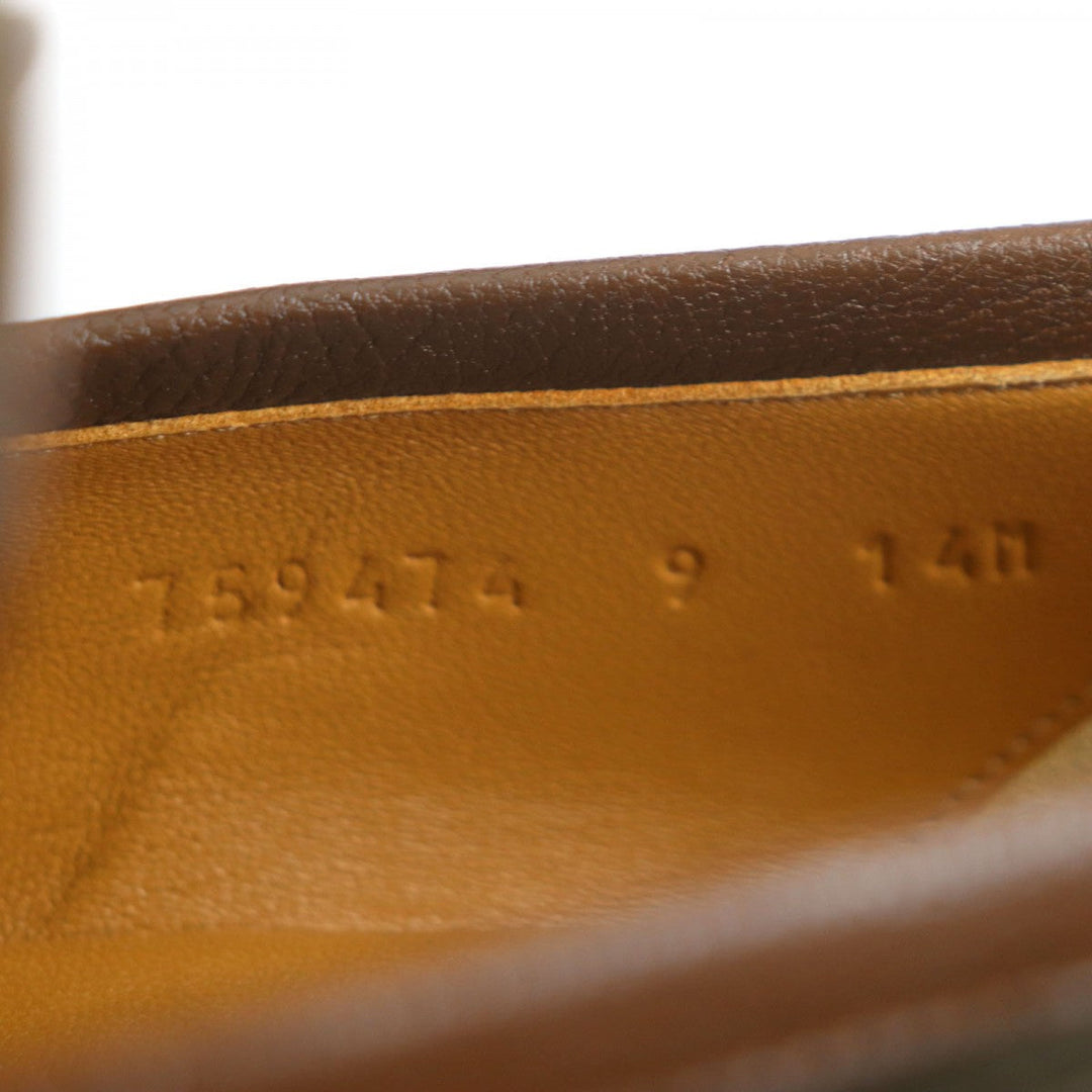 GUCCI loafers 759474 Main: Corduroy, Part: Leather Brown mens 9 Used Authentic