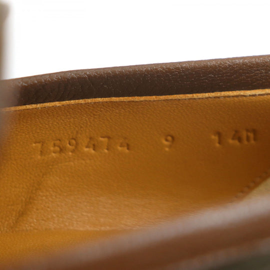 GUCCI loafers 759474 Main: Corduroy, Part: Leather Brown mens 9 Used Authentic