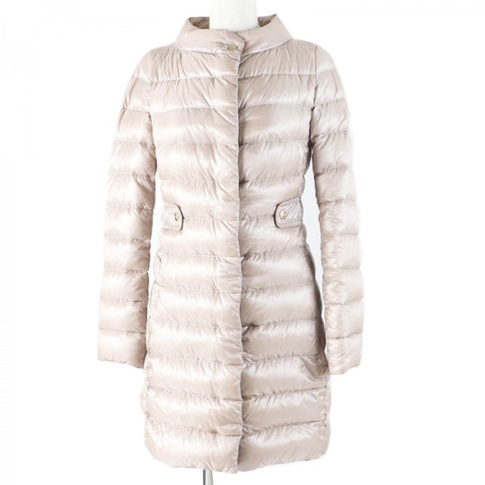 Herno down coat PI0667D Outer: 100% nylon, Lining: 100% nylon, Filling: 90% down, Filling: 10% feather, Part: 60% cotton Beige type Women 40 Used Authentic