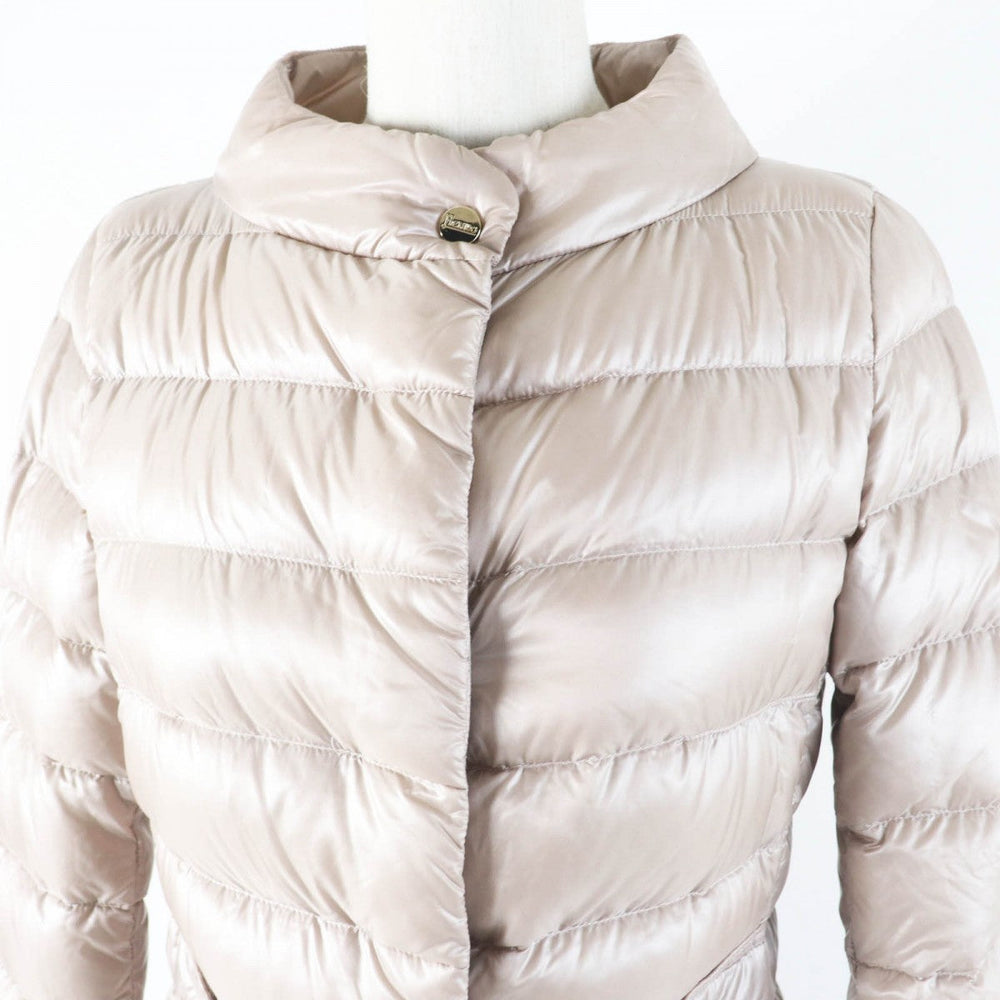 Herno down coat PI0667D Outer: 100% nylon, Lining: 100% nylon, Filling: 90% down, Filling: 10% feather, Part: 60% cotton Beige type Women 40 Used Authentic