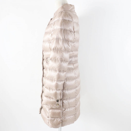 Herno down coat PI0667D Outer: 100% nylon, Lining: 100% nylon, Filling: 90% down, Filling: 10% feather, Part: 60% cotton Beige type Women 40 Used Authentic