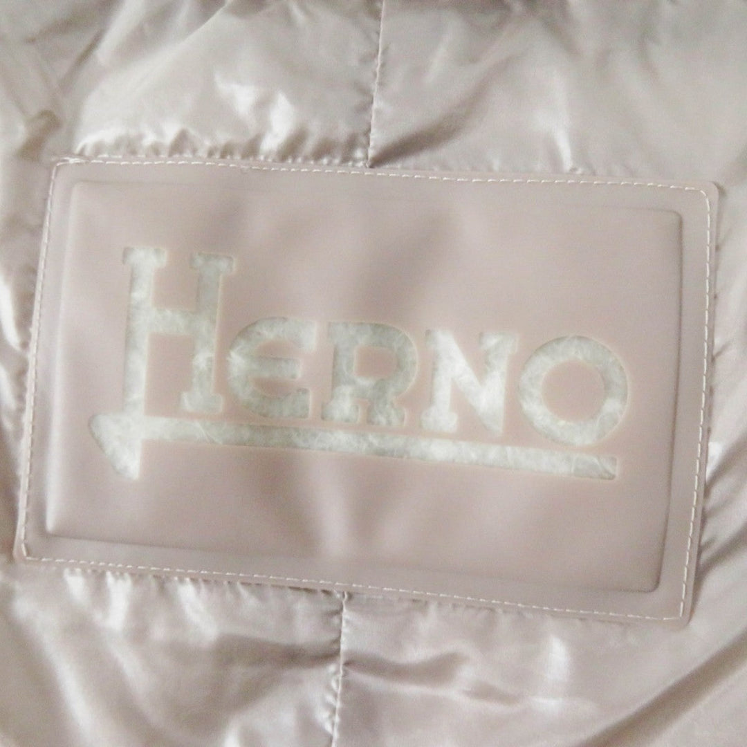 Herno down coat PI0667D Outer: 100% nylon, Lining: 100% nylon, Filling: 90% down, Filling: 10% feather, Part: 60% cotton Beige type Women 40 Used Authentic