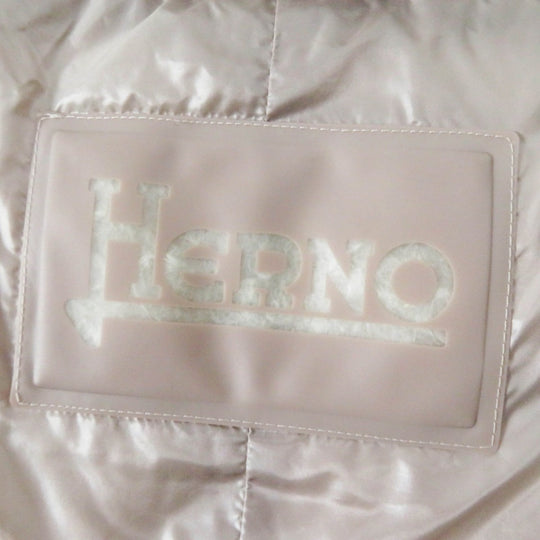 Herno down coat PI0667D Outer: 100% nylon, Lining: 100% nylon, Filling: 90% down, Filling: 10% feather, Part: 60% cotton Beige type Women 40 Used Authentic