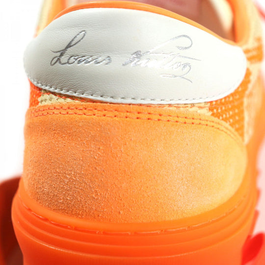 LOUIS VUITTON sneakers 1A8Q4O Suede leather Orange LV Ori Line Damier 7.5