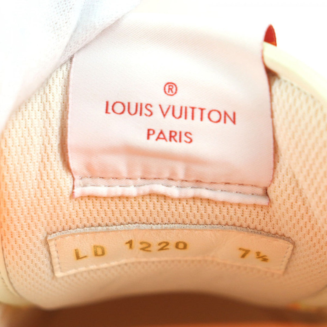 LOUIS VUITTON sneakers 1A8Q4O Suede leather Orange LV Ori Line Damier 7.5