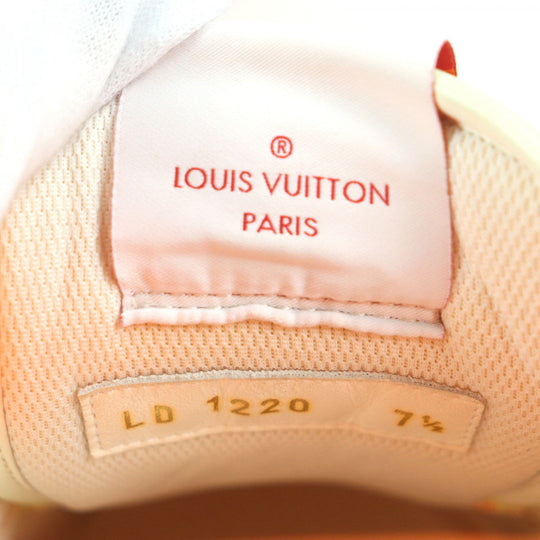 LOUIS VUITTON sneakers 1A8Q4O Suede leather Orange LV Ori Line Damier 7.5