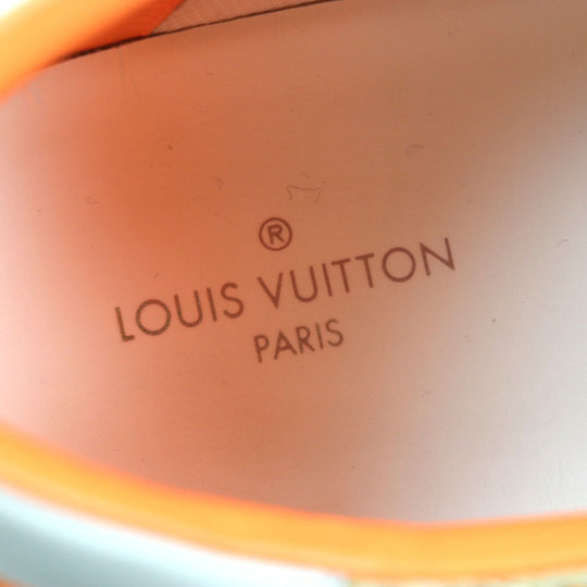 LOUIS VUITTON sneakers 1A8Q4O Suede leather Orange LV Ori Line Damier 7.5