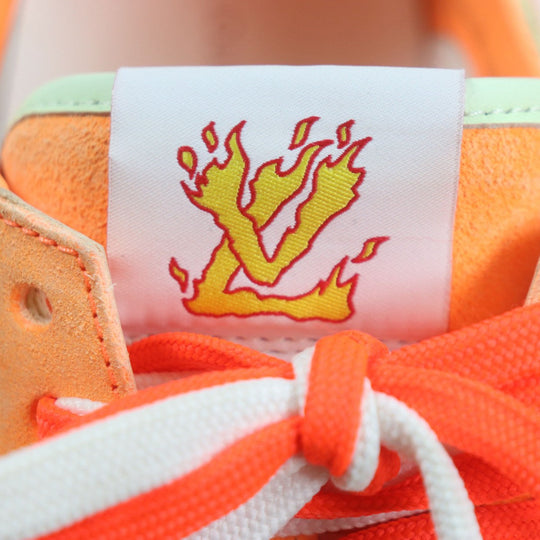 LOUIS VUITTON sneakers 1A8Q4O Suede leather Orange LV Ori Line Damier 7.5